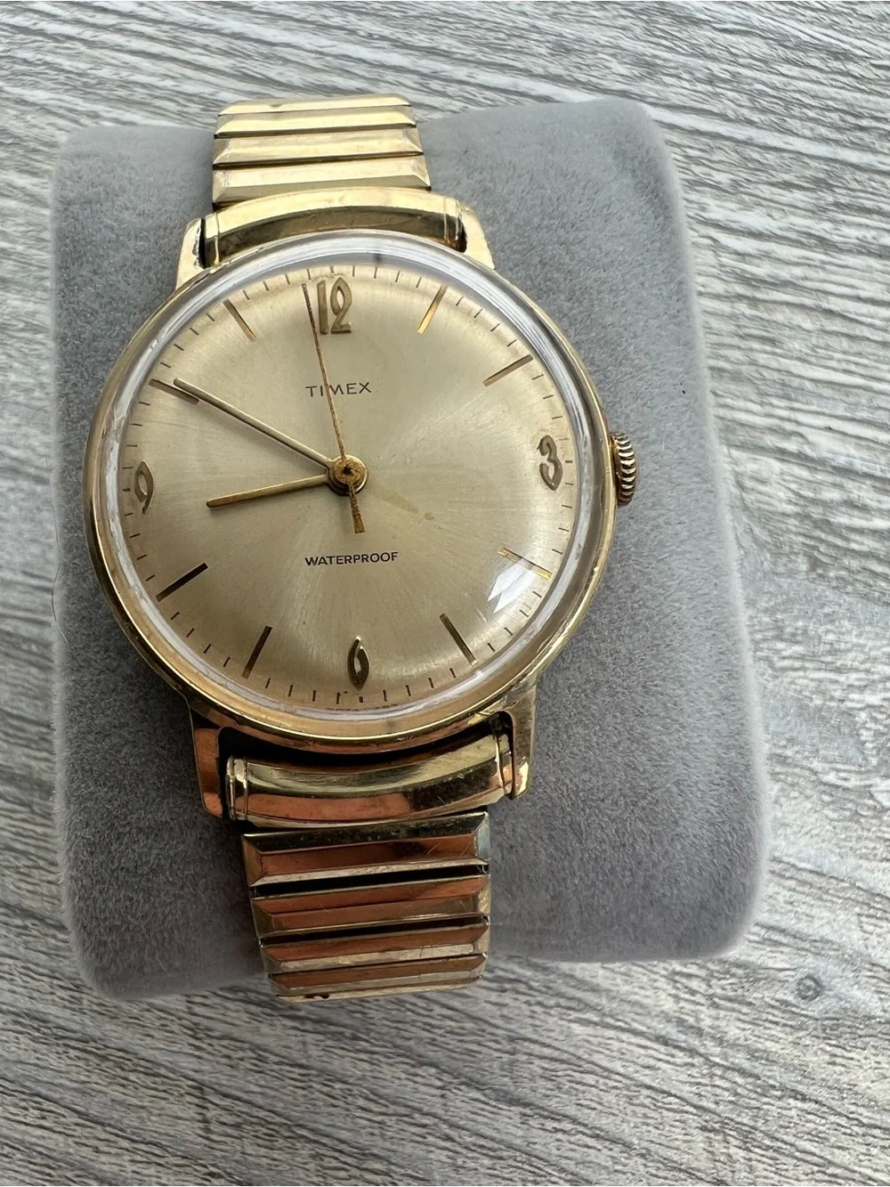 VTG Timex Marlin Mechanical Men's Gold-Tone Classic Analog Watch